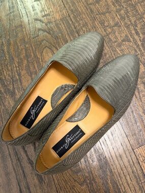 Giorgio Brutini Gray Genuine Snake Slip-On Loafers